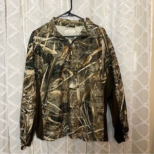 M Drake Realtree Max Camo Duck Hunting Quarter Zip Pullover Jacket Medium